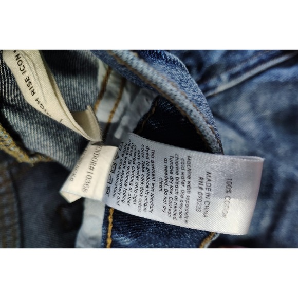 PacSun High Rise Icon Short Size 26 Raw Hem Embroidered Pocket‎ Button Fly - Picture 5 of 12